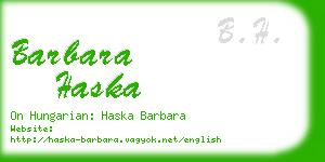 barbara haska business card